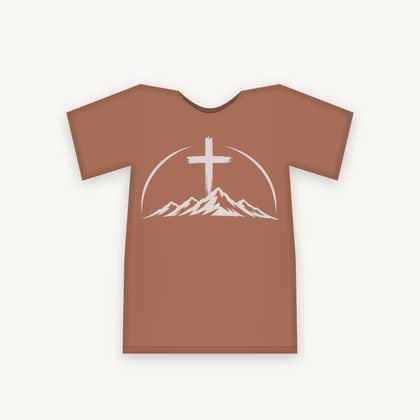 Cross & Ridge Tee in Clay