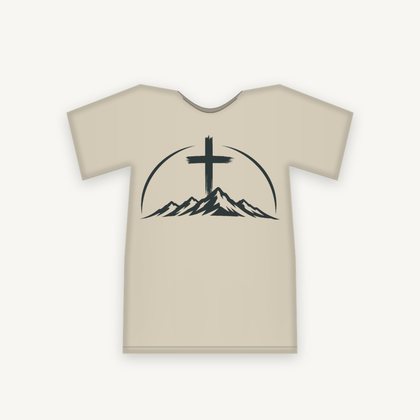 Cross & Ridge Tee in Sand