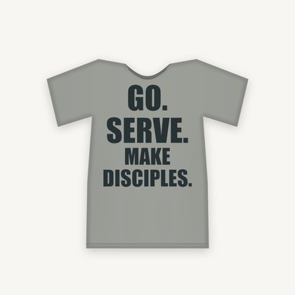 Go. Serve. Tee in Heather